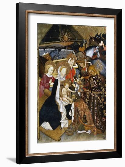 The Adoration of the Magi, Altarpiece from Verdu, 1432-34-Jaume Ferrer II-Framed Giclee Print