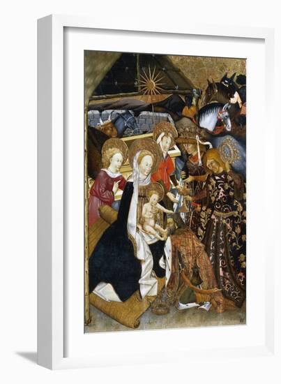 The Adoration of the Magi, Altarpiece from Verdu, 1432-34-Jaume Ferrer II-Framed Giclee Print