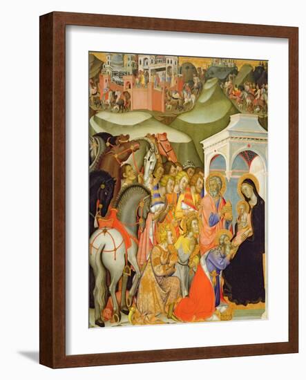 The Adoration of the Magi, c.1380-Also Manfredi De Battilori Bartolo Di Fredi-Framed Giclee Print