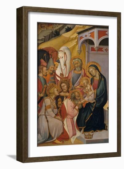 The Adoration of the Magi, c.1390-Also Manfredi De Battilori Bartolo Di Fredi-Framed Premium Giclee Print