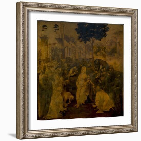 The Adoration of the Magi, C. 1480-Leonardo da Vinci-Framed Giclee Print