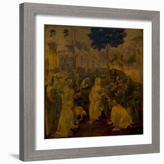 The Adoration of the Magi, C. 1480-Leonardo da Vinci-Framed Giclee Print