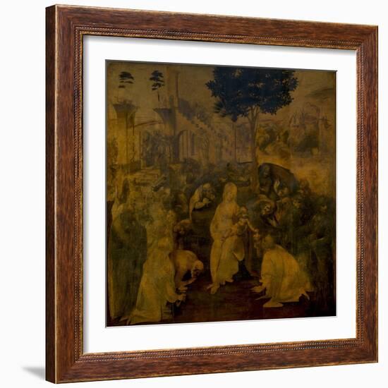 The Adoration of the Magi, C. 1480-Leonardo da Vinci-Framed Giclee Print