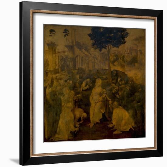 The Adoration of the Magi, C. 1480-Leonardo da Vinci-Framed Giclee Print