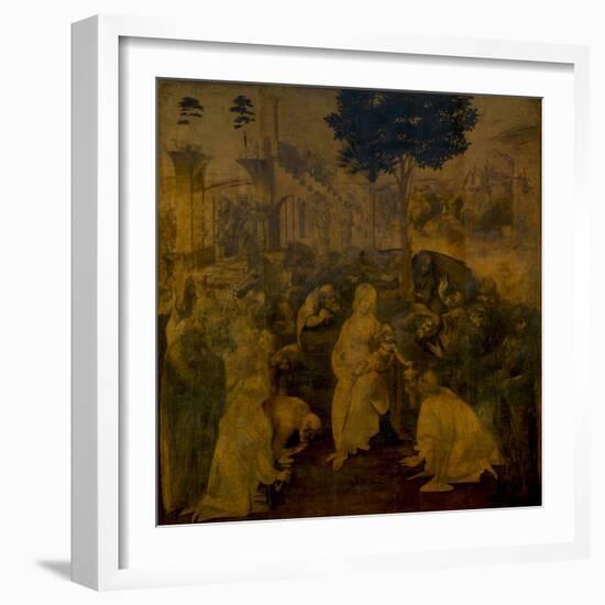 The Adoration of the Magi, C. 1480-Leonardo da Vinci-Framed Giclee Print