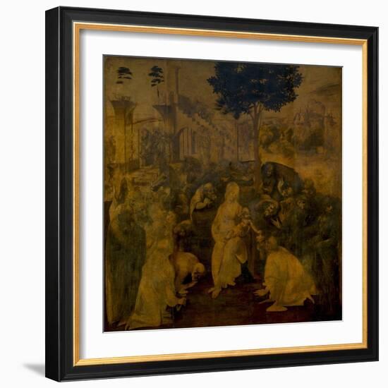 The Adoration of the Magi, C. 1480-Leonardo da Vinci-Framed Giclee Print