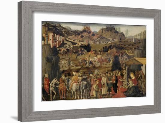 The Adoration of the Magi, C.1480-Cosimo Rosselli-Framed Giclee Print