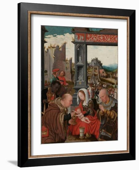 The Adoration of the Magi, c.1520-5-Jan Mostaert-Framed Giclee Print