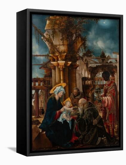 The Adoration of the Magi, C.1530-1535 (Mixed Technique on Lime Wood)-Albrecht Altdorfer-Framed Premier Image Canvas