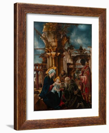 The Adoration of the Magi, C.1530-1535 (Mixed Technique on Lime Wood)-Albrecht Altdorfer-Framed Giclee Print