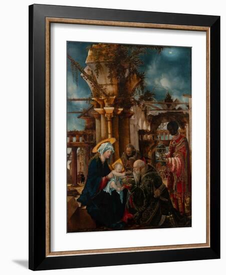 The Adoration of the Magi, C.1530-1535 (Mixed Technique on Lime Wood)-Albrecht Altdorfer-Framed Giclee Print