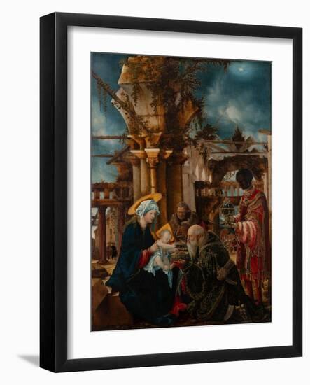 The Adoration of the Magi, C.1530-1535 (Mixed Technique on Lime Wood)-Albrecht Altdorfer-Framed Giclee Print