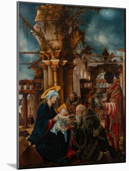 The Adoration of the Magi, C.1530-1535 (Mixed Technique on Lime Wood)-Albrecht Altdorfer-Mounted Giclee Print