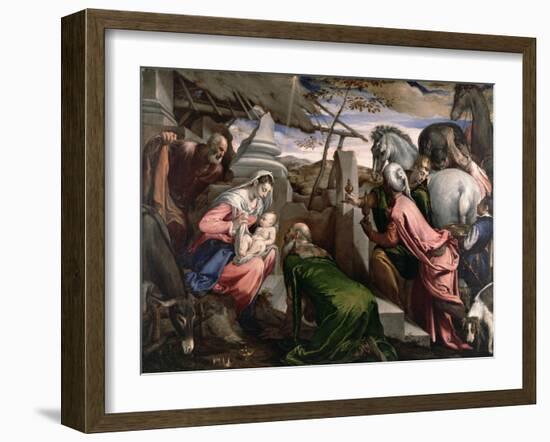 The Adoration of the Magi, C.1568-Jacopo Bassano-Framed Giclee Print