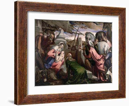 The Adoration of the Magi, C.1568-Jacopo Bassano-Framed Giclee Print