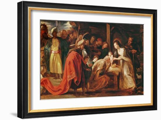 The Adoration of the Magi, C.1617-18 (Oil on Canvas)-Peter Paul Rubens-Framed Giclee Print