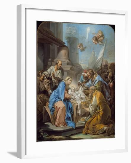 The Adoration of the Magi, c.1760-Carle van Loo-Framed Giclee Print