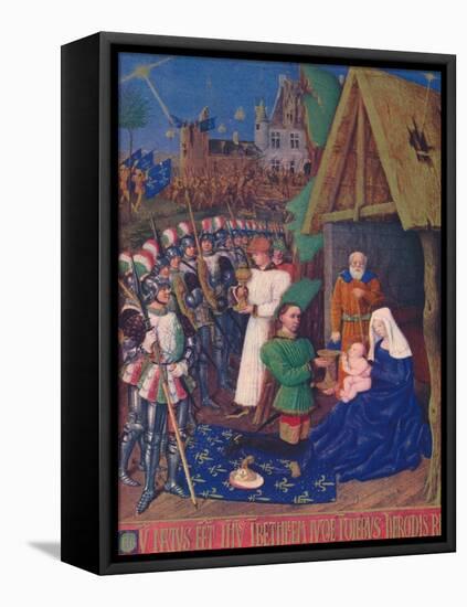 'The Adoration of the Magi', c1455, (1939)-Jean Fouquet-Framed Premier Image Canvas