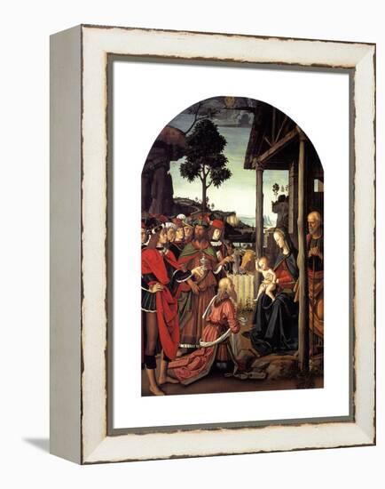 The Adoration of the Magi, Ca. 1470-1480-Perugino-Framed Premier Image Canvas