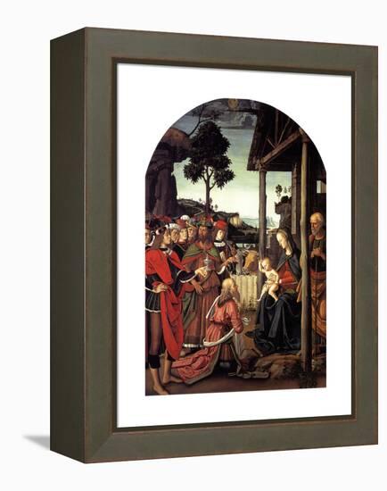 The Adoration of the Magi, Ca. 1470-1480-Perugino-Framed Premier Image Canvas