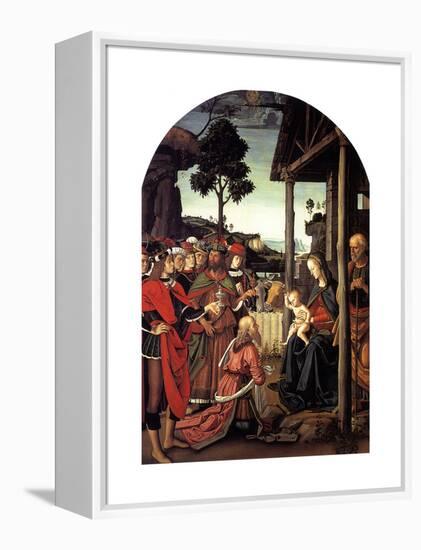 The Adoration of the Magi, Ca. 1470-1480-Perugino-Framed Premier Image Canvas