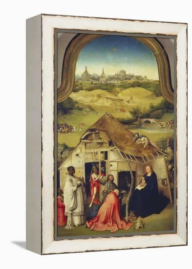 The Adoration of the Magi. (Center Panel of the Epiphany Altarpiece), about 1510-Hieronymus Bosch-Framed Premier Image Canvas