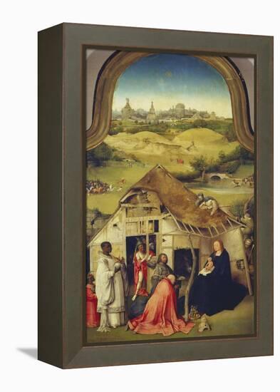 The Adoration of the Magi. (Center Panel of the Epiphany Altarpiece), about 1510-Hieronymus Bosch-Framed Premier Image Canvas