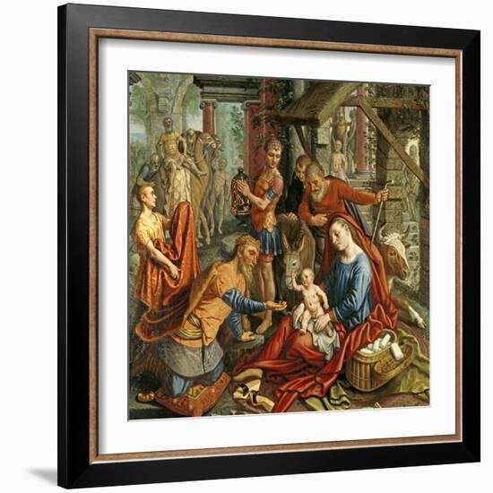 The Adoration of the Magi, Central Panel, C.1560-Pieter Aertsen-Framed Giclee Print