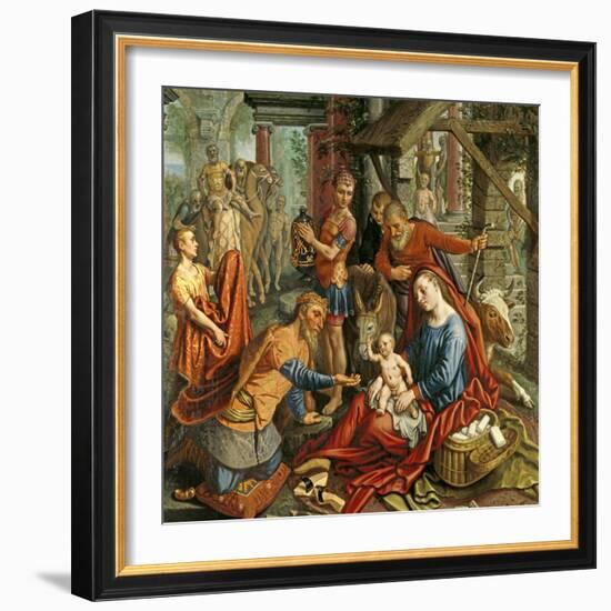 The Adoration of the Magi, Central Panel, C.1560-Pieter Aertsen-Framed Giclee Print