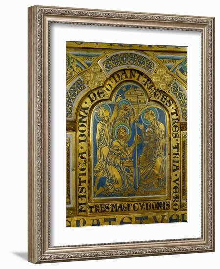 The Adoration of the Magi, Enamel, Verdun Altar, Begun 1181-Nicholas of Verdun-Framed Giclee Print