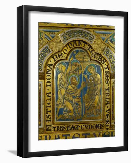 The Adoration of the Magi, Enamel, Verdun Altar, Begun 1181-Nicholas of Verdun-Framed Giclee Print