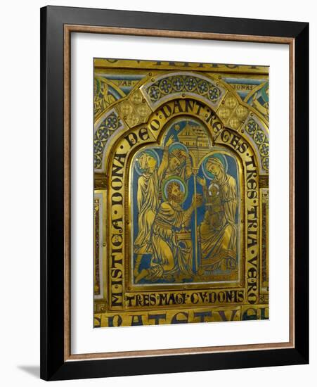 The Adoration of the Magi, Enamel, Verdun Altar, Begun 1181-Nicholas of Verdun-Framed Giclee Print