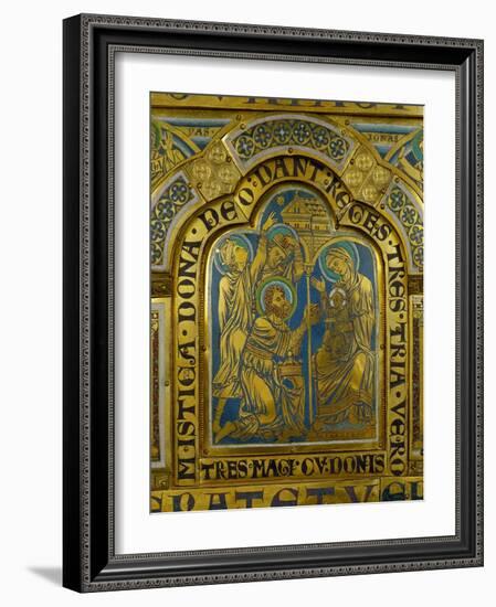 The Adoration of the Magi, Enamel, Verdun Altar, Begun 1181-Nicholas of Verdun-Framed Giclee Print