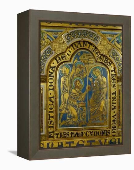 The Adoration of the Magi, Enamel, Verdun Altar, Begun 1181-Nicholas of Verdun-Framed Premier Image Canvas