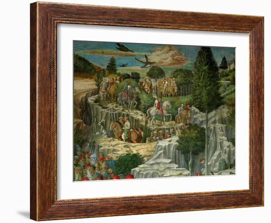 The Adoration of the Magi. Fresco (1459).-Benozzo Gozzoli-Framed Giclee Print