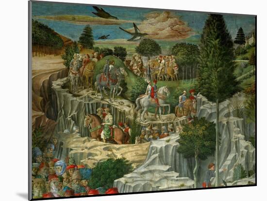 The Adoration of the Magi. Fresco (1459).-Benozzo Gozzoli-Mounted Giclee Print