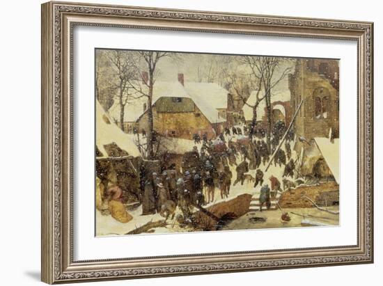 The Adoration of the Magi in the Snow, 1567-Pieter Bruegel the Elder-Framed Giclee Print