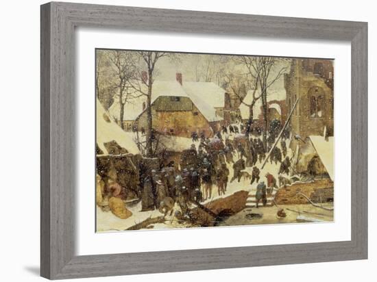 The Adoration of the Magi in the Snow, 1567-Pieter Bruegel the Elder-Framed Giclee Print