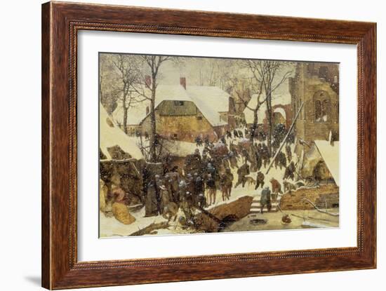 The Adoration of the Magi in the Snow, 1567-Pieter Bruegel the Elder-Framed Giclee Print