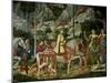 The Adoration of the Magi. Lorenzo il Magnifico. Close-up of Lorenzo il Magnifico and his courtiers-Benozzo Gozzoli-Mounted Giclee Print