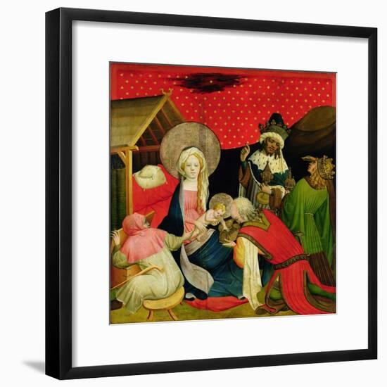 The Adoration of the Magi, Panel from St. Thomas Altar from St. John's Church, Hamburg, Begun 1424-Master Francke-Framed Giclee Print