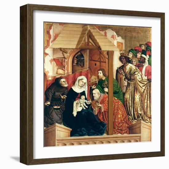 The Adoration of the Magi, the Wings of the Wurzach Altar, 1437-Hans Multscher-Framed Giclee Print