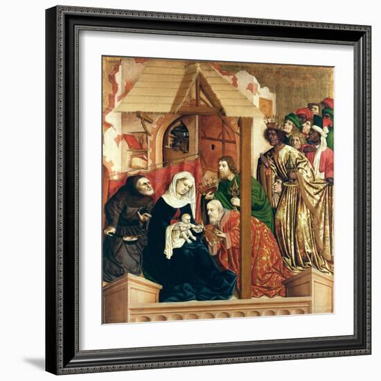 The Adoration of the Magi, the Wings of the Wurzach Altar, 1437-Hans Multscher-Framed Giclee Print