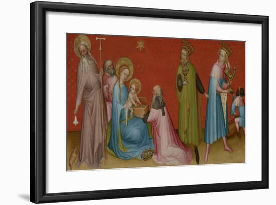 The Adoration of the Magi with Saint Anthony Abbot, c.1400-Franco-Flemish School-Framed Giclee Print