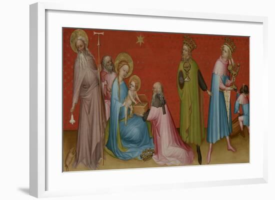 The Adoration of the Magi with Saint Anthony Abbot, c.1400-Franco-Flemish School-Framed Giclee Print