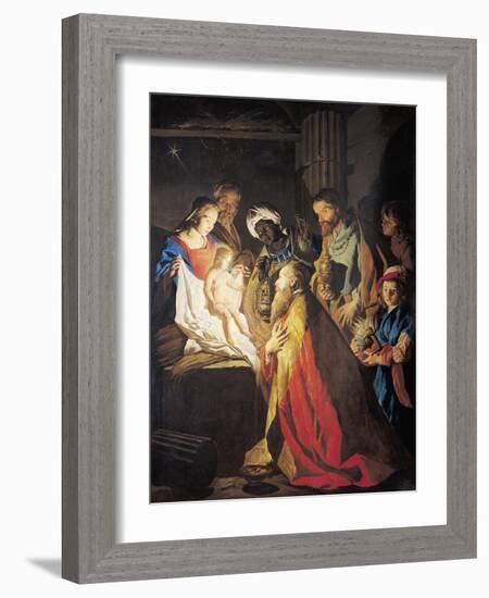 The Adoration of the Magi-Matthias Stomer-Framed Giclee Print