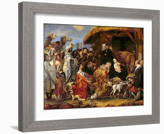 The Adoration of the Magi-Jacob Jordaens-Framed Giclee Print