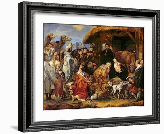 The Adoration of the Magi-Jacob Jordaens-Framed Giclee Print