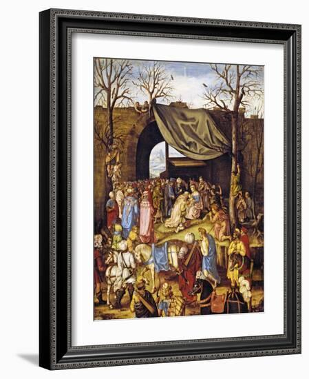 The Adoration of the Magi-Netherlandish School-Framed Giclee Print