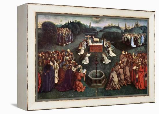 'The Adoration of the Mystic Lamb', The Ghent Altarpiece, 1432, (c1900-1920).Artist: Jan van Eyck-Jan Van Eyck-Framed Premier Image Canvas